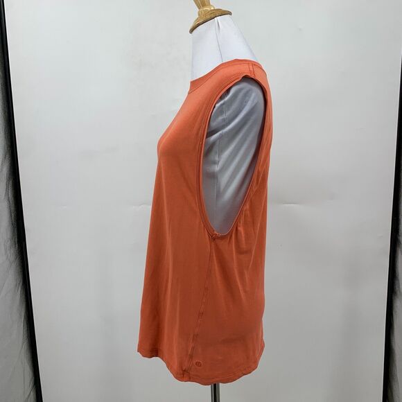 Lululemon All Yours Tank Top Womens 6 Orange Oversized Low Cut Sleeveless *READ - Picture 4 of 11